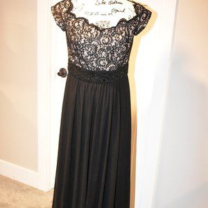 JS BOUTIQUE NY LONG BLACK DRESS SIZE 10 NORDSTROMS